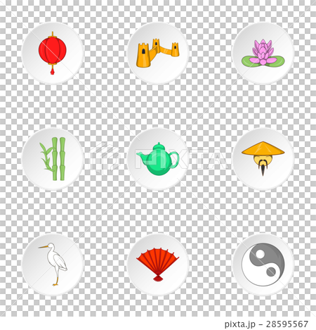 China Republic icons set, cartoon style China Republic icons set, cartoon style 28595567
