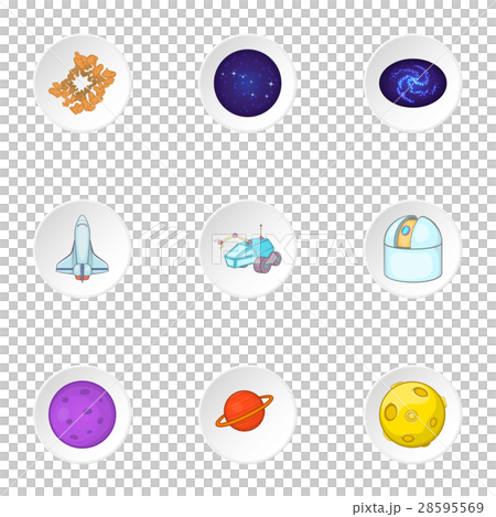 Space icons set, cartoon style Space icons set, cartoon style 28595569