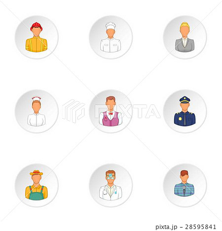 Specialty icons set, cartoon style 28595841