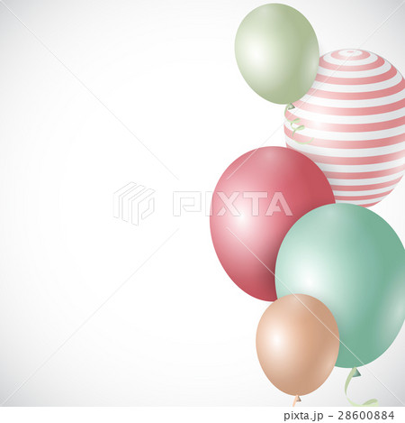Color Glossy Balloons Background Vector 28600884