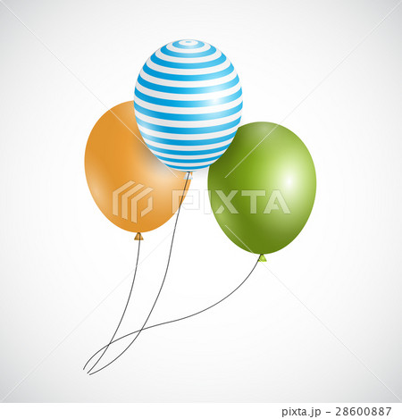 Color Glossy Balloons Background Vector 28600887