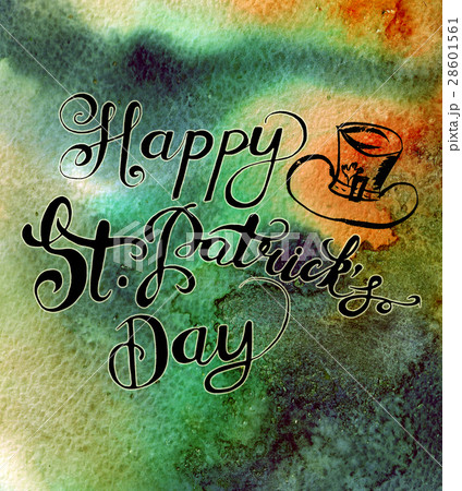 Watercolor St. Patricks day background. Watercolor St. Patricks day background. 28601561