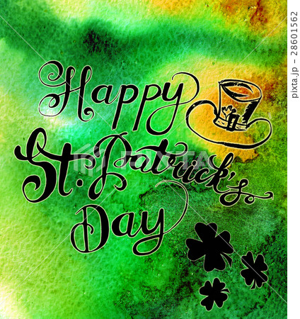 Watercolor St. Patricks day background. Watercolor St. Patricks day background. 28601562