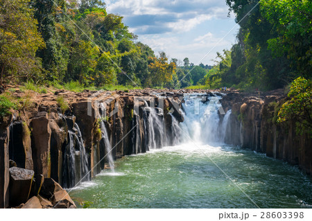 Pha Suam waterfall, Tat Somphamit in south Laos 28603398