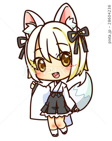 きつねミニ巫女_黒 28604236