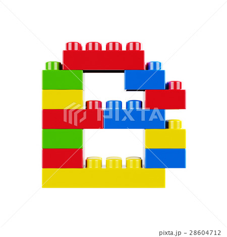 B plastic font alphabet character 28604712