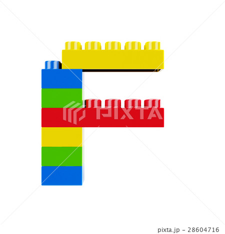 F plastic font alphabet character 28604716