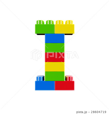 I plastic font alphabet character 28604719