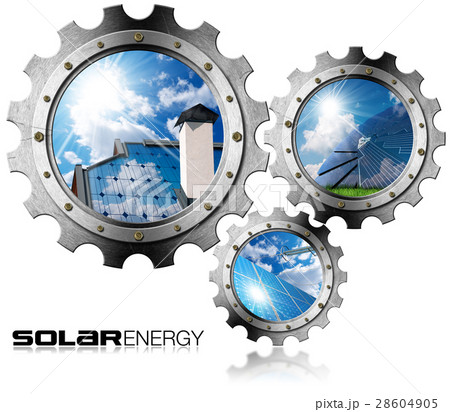 Solar Energy - Three Metal Gears Solar Energy - Three Metal Gears 28604905