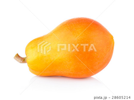 ripe papaya on white background ripe papaya on white background 28605214