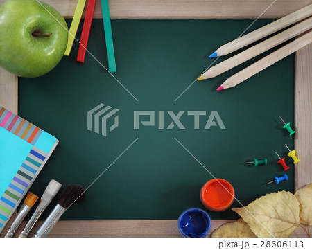 Green blackboard. School concept Green blackboard. School concept 28606113