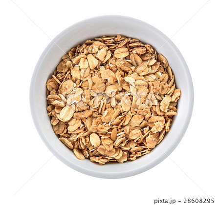 Bowl of muesli isolated  28608295