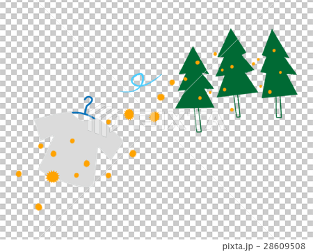 花粉と洗濯物　イラスト 28609508