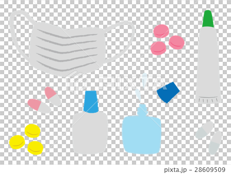 花粉症対策グッズ　イラスト 28609509