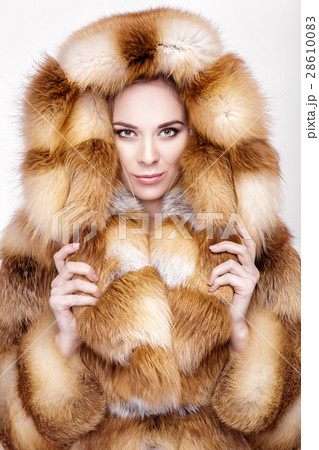 portrait of beautiful young blonde woman in luxury 28610083