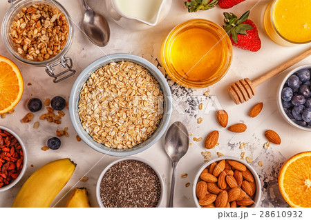 Ingredients for a healthy breakfast Ingredients for a healthy breakfast 28610932