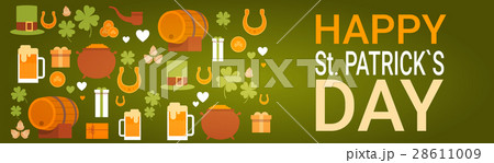 Saint Patrick Day Beer Festival Banner Greeting 28611009