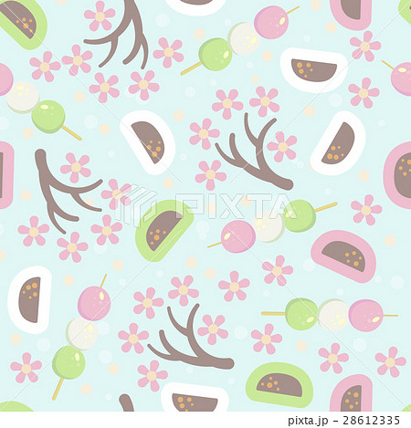 Hanami festival  seamless pattern  28612335