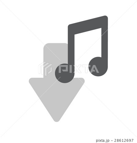 Music note icon download sign vector illustration Music note icon download sign vector illustration 28612697