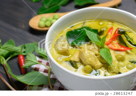 green curry with chicken green curry with chicken 28613247