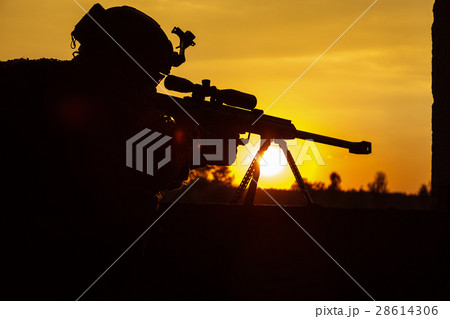 Army sniper seeking enemy 28614306