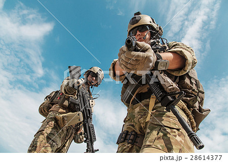 US Army Rangers with weapons US Army Rangers with weapons 28614377