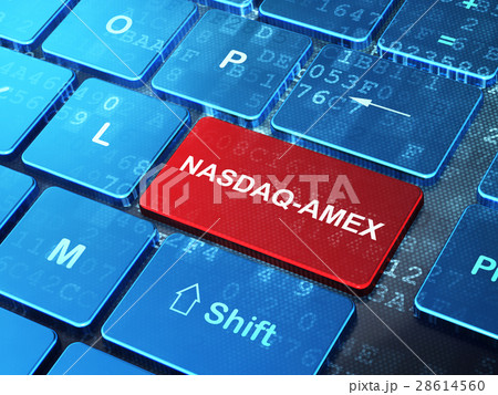 Stock market indexes concept: NASDAQ-AMEX on 28614560