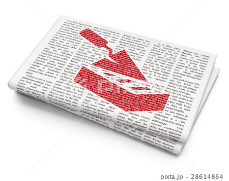 Construction concept: Brick Wall on Newspaper 28614864