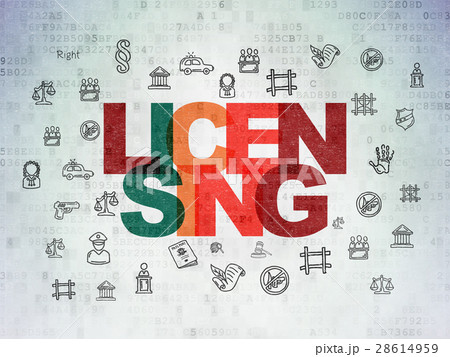 Law concept: Licensing on Digital Data Paper 28614959