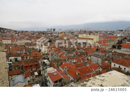 世界遺産 ディオクレティアヌス宮殿 鐘楼から撮影したスプリットの街 世界遺産 ディオクレティアヌス宮殿 鐘楼から撮影したスプリットの街 28615005