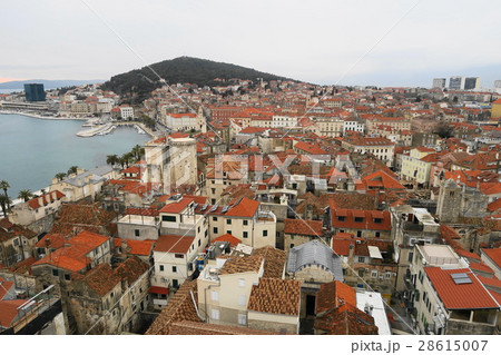 世界遺産 ディオクレティアヌス宮殿 鐘楼から撮影したスプリットの街 世界遺産 ディオクレティアヌス宮殿 鐘楼から撮影したスプリットの街 28615007