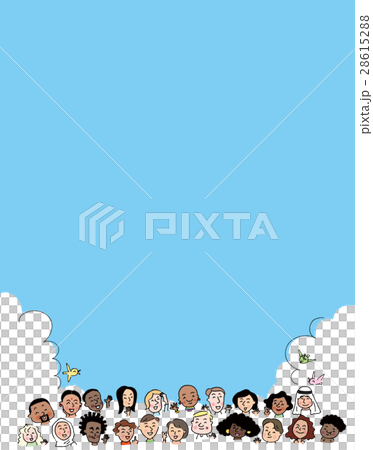 世界の平和　地球の仲間　人種　愛　笑顔　青空 28615288