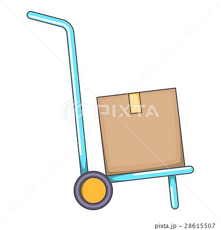 Warehouse trolley icon, cartoon style Warehouse trolley icon, cartoon style 28615507