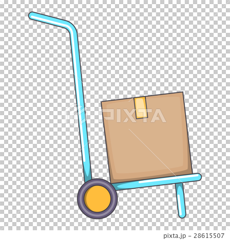 Warehouse trolley icon, cartoon style Warehouse trolley icon, cartoon style 28615507