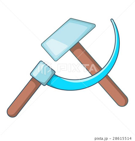 Hammer and sickle icon, cartoon style Hammer and sickle icon, cartoon style 28615514