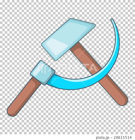Hammer and sickle icon, cartoon style Hammer and sickle icon, cartoon style 28615514