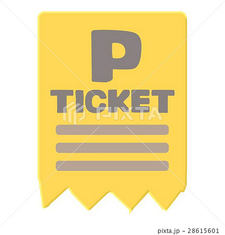 Parking ticket icon, cartoon style 28615601