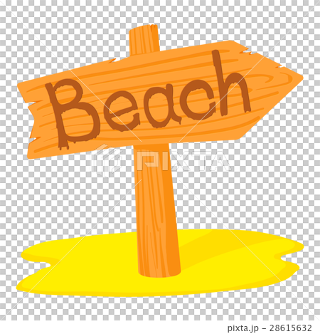 Beach pointer icon, cartoon style 28615632