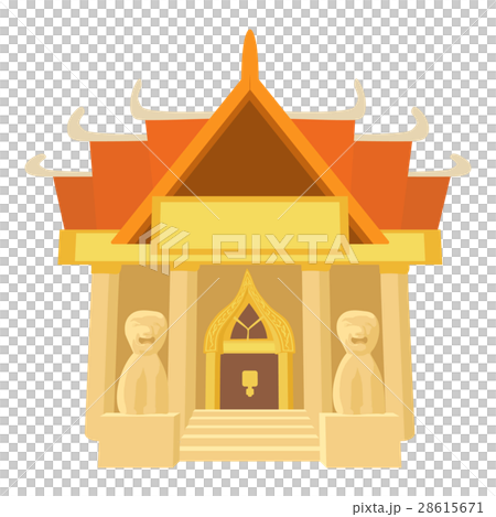 Old temple icon, cartoon style Old temple icon, cartoon style 28615671