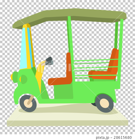 Asian taxi icon, cartoon style 28615680