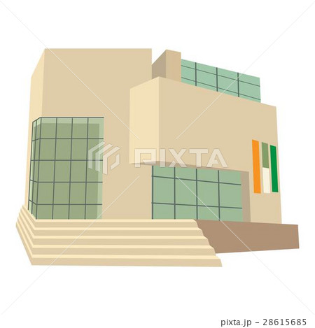 City building icon, cartoon style City building icon, cartoon style 28615685