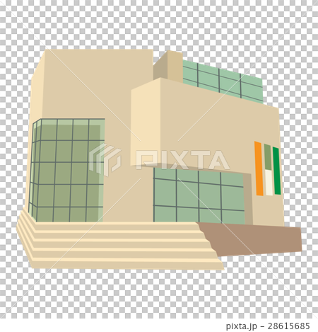 City building icon, cartoon style City building icon, cartoon style 28615685