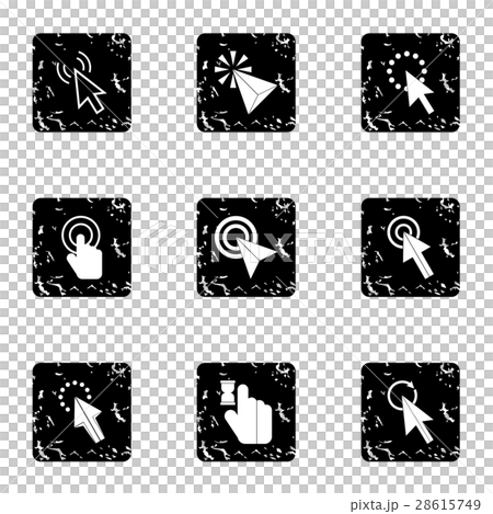 Cursor icons set, grunge style - Stock Illustration [28615749] - PIXTA