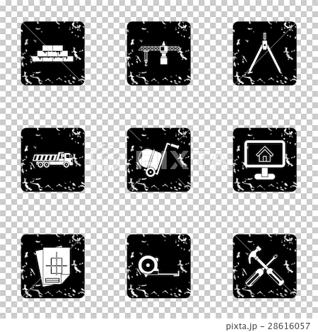 Construction icons set, grunge style Construction icons set, grunge style 28616057