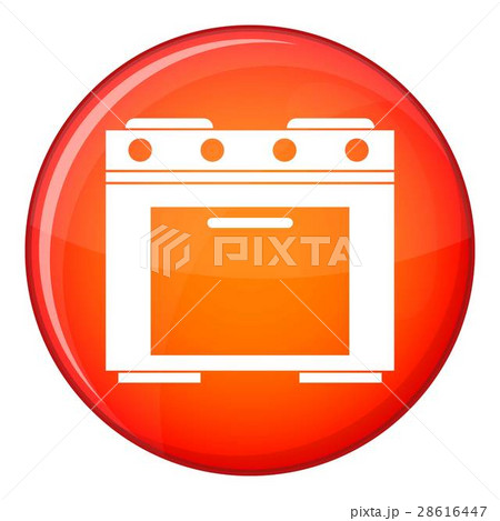 Gas stove icon, flat style 28616447