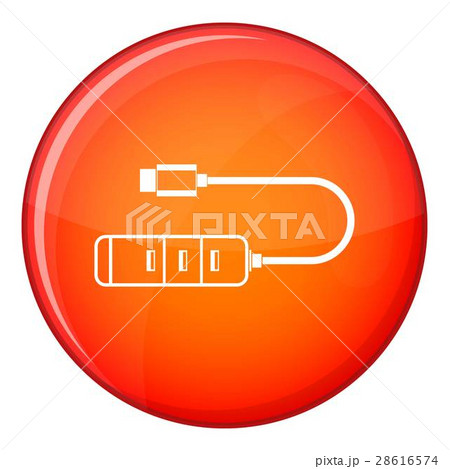 USB adapter connectors icon, flat style 28616574