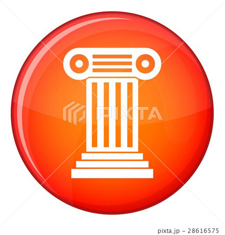 Roman column icon, flat style 28616575