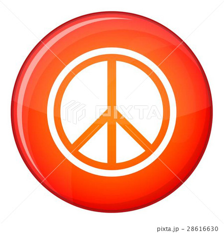 Sign hippie peace icon, flat style - Stock Illustration [28616630