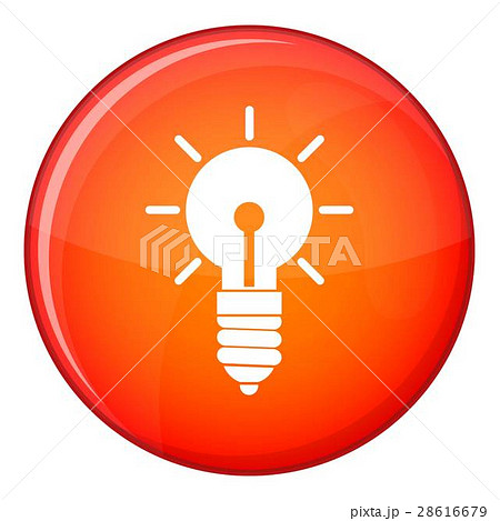 Light bulb idea icon, flat style Light bulb idea icon, flat style 28616679