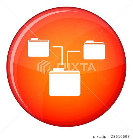 Folders structure icon, flat style Folders structure icon, flat style 28616698